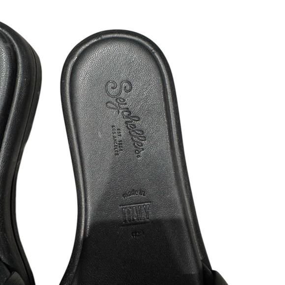 SEYCHELLES black braided leather slide sandals - size 6 - Picture 2 of 4